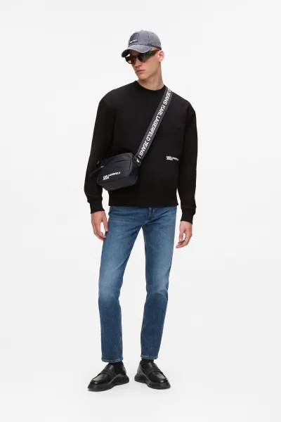 Mikina Karl Lagerfeld Jeans Klj Relaxed Karlism Sweat Black