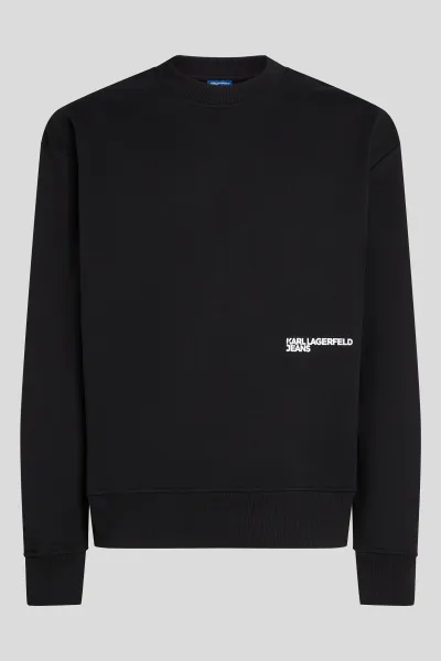 Mikina Karl Lagerfeld Jeans Klj Relaxed Karlism Sweat Black