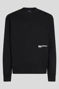 Mikina Karl Lagerfeld Jeans Klj Relaxed Karlism Sweat Black