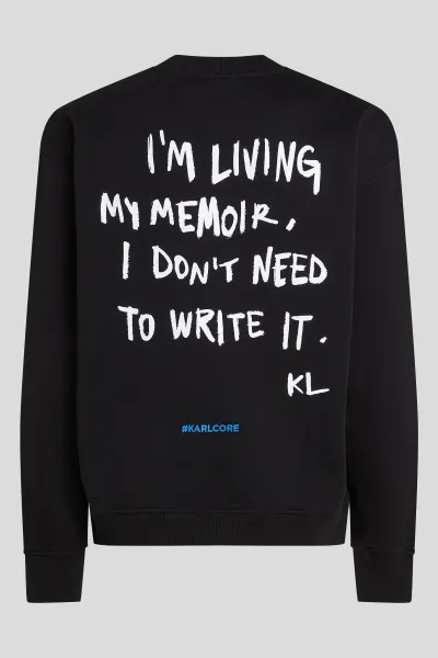 Mikina Karl Lagerfeld Jeans Klj Relaxed Karlism Sweat Black