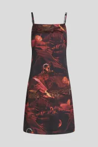Šaty Karl Lagerfeld Jeans Klj Canyon Aop Satin Dress Canyon Sunset