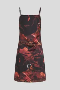 Šaty Karl Lagerfeld Jeans Klj Canyon Aop Satin Dress Canyon Sunset