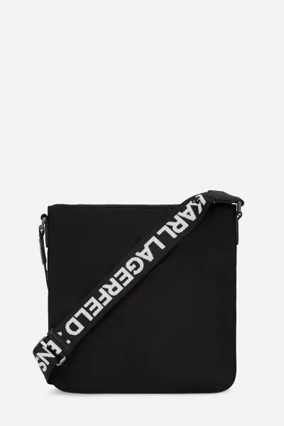 Crossbody Karl Lagerfeld Jeans Klj Essential Nylon Flat Cb Black