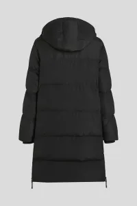 Kabát Karl Lagerfeld Long Puffer W/ Side Zippers Black