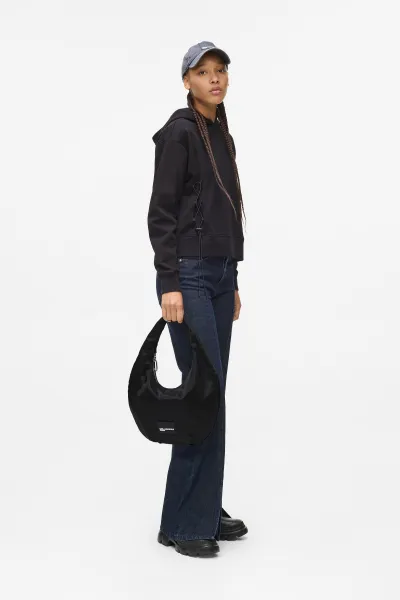 Kabelka Karl Lagerfeld Jeans Klj Glossy Nylon Hobo Black