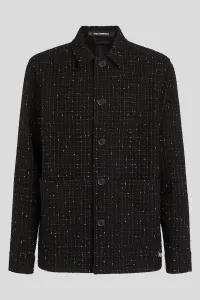 Košeľa Karl Lagerfeld Boucle Overshirt Black