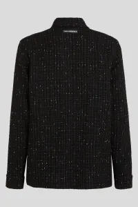 Košeľa Karl Lagerfeld Boucle Overshirt Black