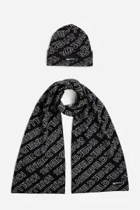 Set Čapica A Šál Karl Lagerfeld Jeans Klj Monogram Scarf Beanie Gp Black