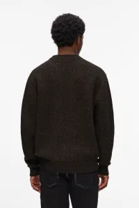 Sveter Karl Lagerfeld Kl Wool Sweater Black Coffee Melange