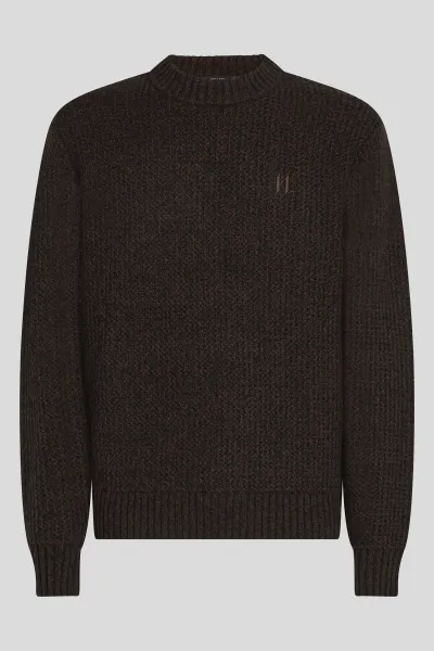 Sveter Karl Lagerfeld Kl Wool Sweater Black Coffee Melange