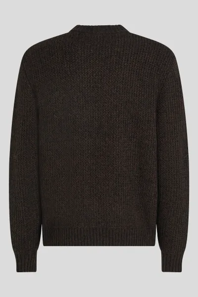 Sveter Karl Lagerfeld Kl Wool Sweater Black Coffee Melange