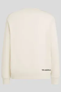 Mikina Karl Lagerfeld Monogram Box Sweatshirt Cannoli Cream