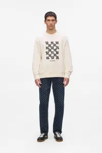 Mikina Karl Lagerfeld Monogram Box Sweatshirt Cannoli Cream