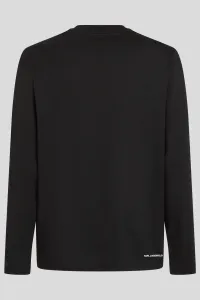 Tričko Karl Lagerfeld Ls T-Shirt W/ Logo Patch Black