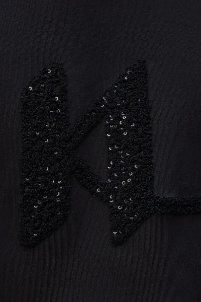 Mikina Karl Lagerfeld Embellished Kl Sweatshirt Black