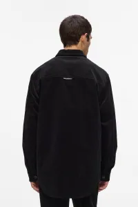 Košeľa Karl Lagerfeld Corduroy Overshirt Black