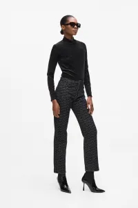 Džínsy Karl Lagerfeld Logo Straight Denim Pants Dark Grey Denim