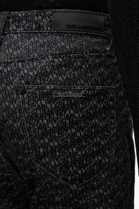 Džínsy Karl Lagerfeld Logo Straight Denim Pants Dark Grey Denim