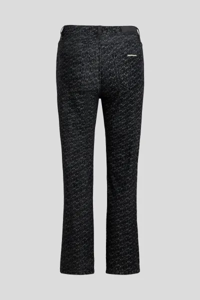 Džínsy Karl Lagerfeld Logo Straight Denim Pants Dark Grey Denim