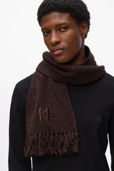 Šál Karl Lagerfeld K/Monogram Chunky Scarf Gp Demitasse