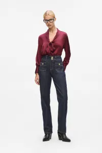 Blúzka Karl Lagerfeld Fluid Satin Blouse Windsor Burgundy
