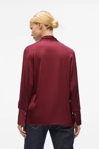 Blúzka Karl Lagerfeld Fluid Satin Blouse Windsor Burgundy