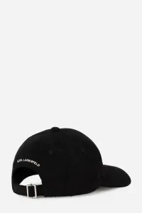 Šiltovka Karl Lagerfeld K/Monogram Corduroy Cap Black