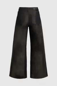 Džínsy Karl Lagerfeld Fashion Wide Leg Denim Pants Black Denim