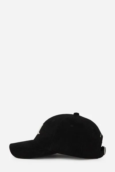 Šiltovka Karl Lagerfeld K/Monogram Corduroy Cap Black