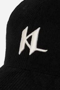 Šiltovka Karl Lagerfeld K/Monogram Corduroy Cap Black