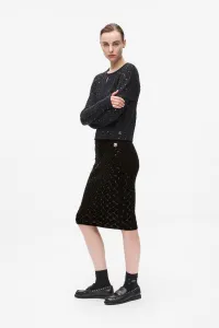 Sukňa Karl Lagerfeld Embellished Knit Skirt Black