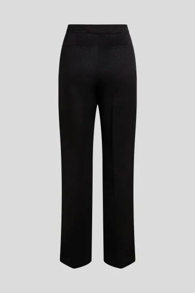 Nohavice Karl Lagerfeld Logo Jacquard Cigarette Pants Black