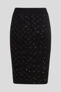 Sukňa Karl Lagerfeld Embellished Knit Skirt Black