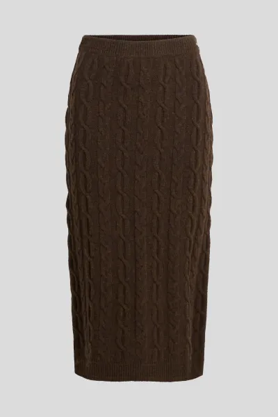 Sukňa Karl Lagerfeld Cable Knit Skirt Java