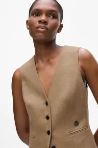 Vesta Karl Lagerfeld Flannel Waistcoat Nougat Melange