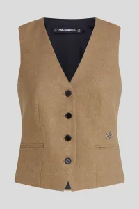 Vesta Karl Lagerfeld Flannel Waistcoat Nougat Melange