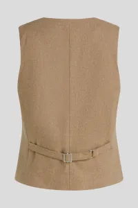 Vesta Karl Lagerfeld Flannel Waistcoat Nougat Melange
