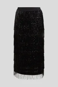 Sukňa Karl Lagerfeld Sequins Fringe Skirt Black