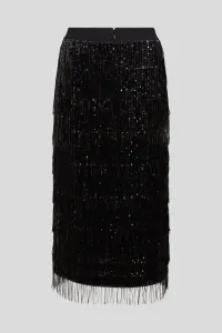 Sukňa Karl Lagerfeld Sequins Fringe Skirt Black