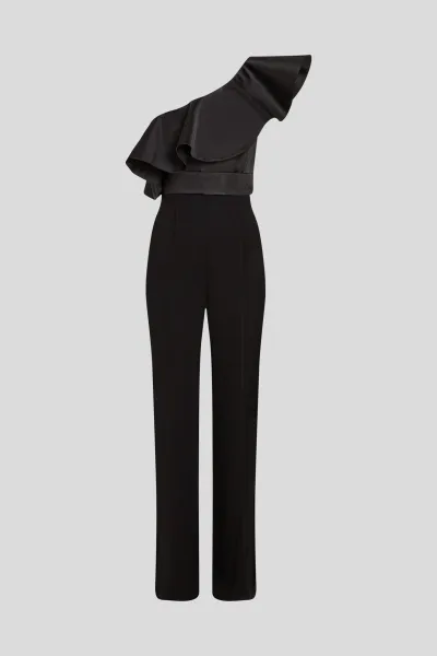 Overal Karl Lagerfeld Frill Evening Jumpsuit Black