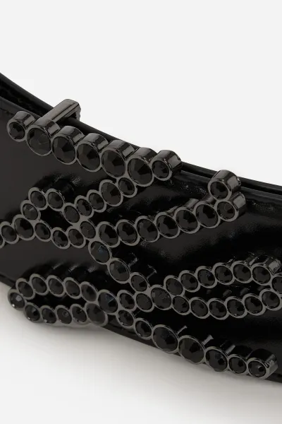 Opasok Karl Lagerfeld K/Autograph Rhns H5 Belt Black
