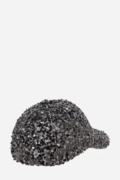 Šiltovka Karl Lagerfeld K/Signature Herringbone Cap Herringbone Sequins