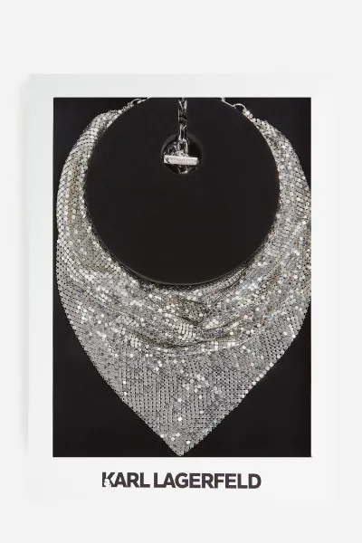 Šatka Karl Lagerfeld K/Essential Party Bandana Nickel