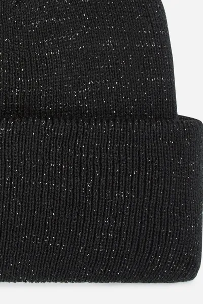 Čapica Karl Lagerfeld Ikon Rh Lurex Beanie Black