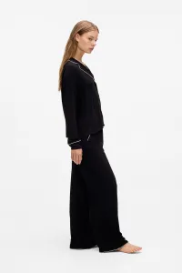 Pyžamo Karl Lagerfeld Signature Jersey Long Pj Set Black