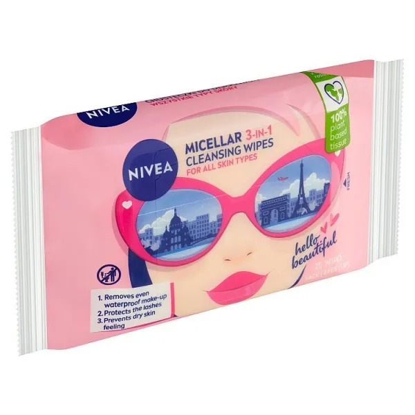 Nivea Micelárne čistiace pleťové obrúsky 3 v 1 25 ks