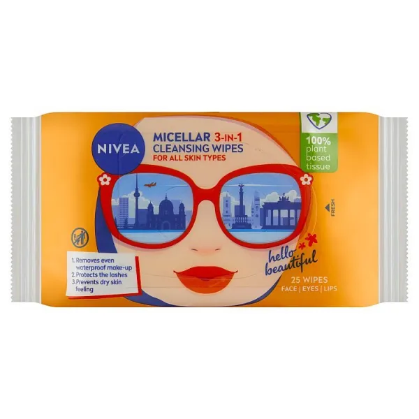 Nivea Micelárne čistiace pleťové obrúsky 3 v 1 25 ks