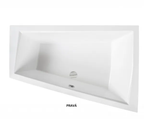 BESCO - Asymetrická vaňa INTIMA DUO SLIM - Nožičky k vani - S nožičkami, Rozmer vane - 170 × 125 cm, Spôsob prevedenia - Pravé VANINTID17SLIMP + OLVPINOZSTELID