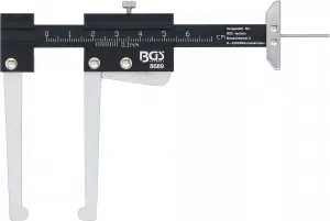 BGS Technics Meradlo hrúbky brzdových kotúčov a hĺbky dezénu – 60 mm
