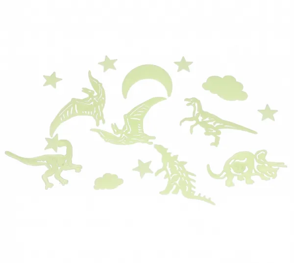 CreativeToys Svietiaci nalepovací dinosaury
